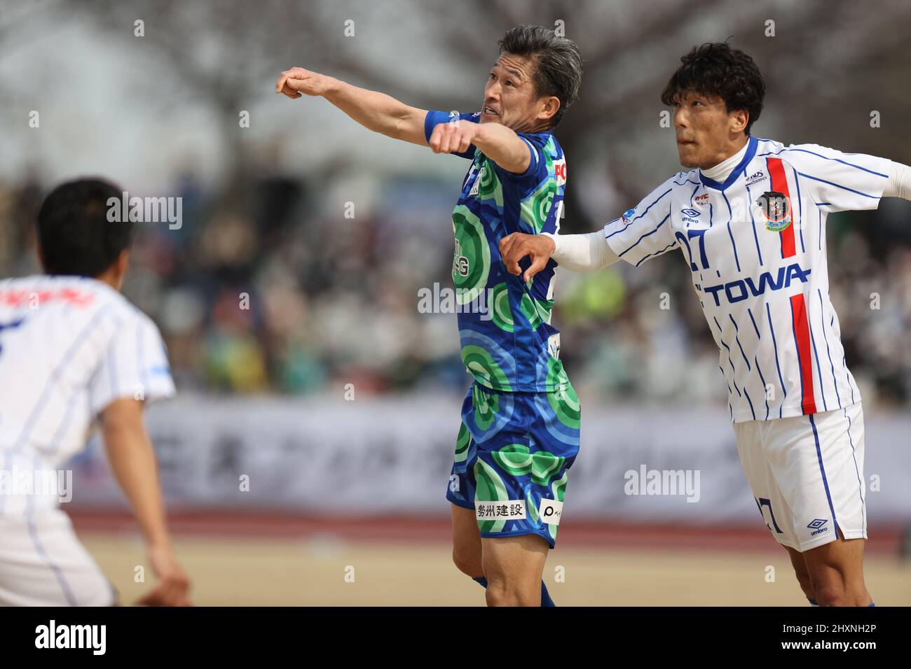 Kazuyoshi Miura (), 13. MÄRZ 2022 - Japan Football League 2022 Spiel zwischen Suzuka Point Getters 2-0 Reinmeer Aomori im Yokkaichi Central Ryokuchi Park, Mie, Japan. (Foto vonSportsPressJP/AFLO) Stockfoto