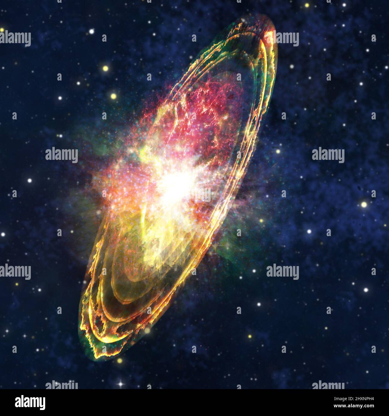 Illustration für eine Supernova-Sternexplosion Stockfoto