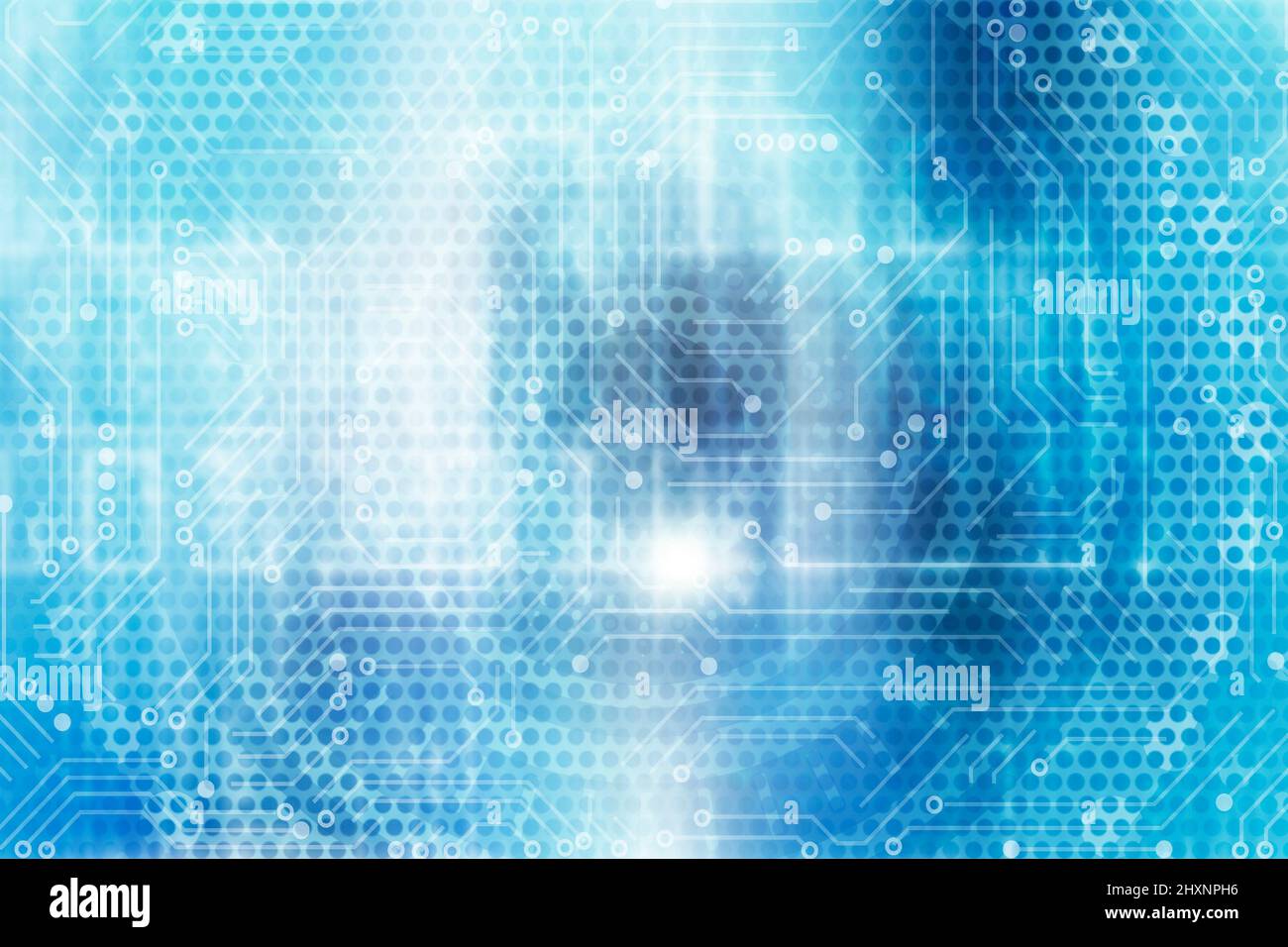 Quantencomputing und Qubits-Konzept Stockfoto