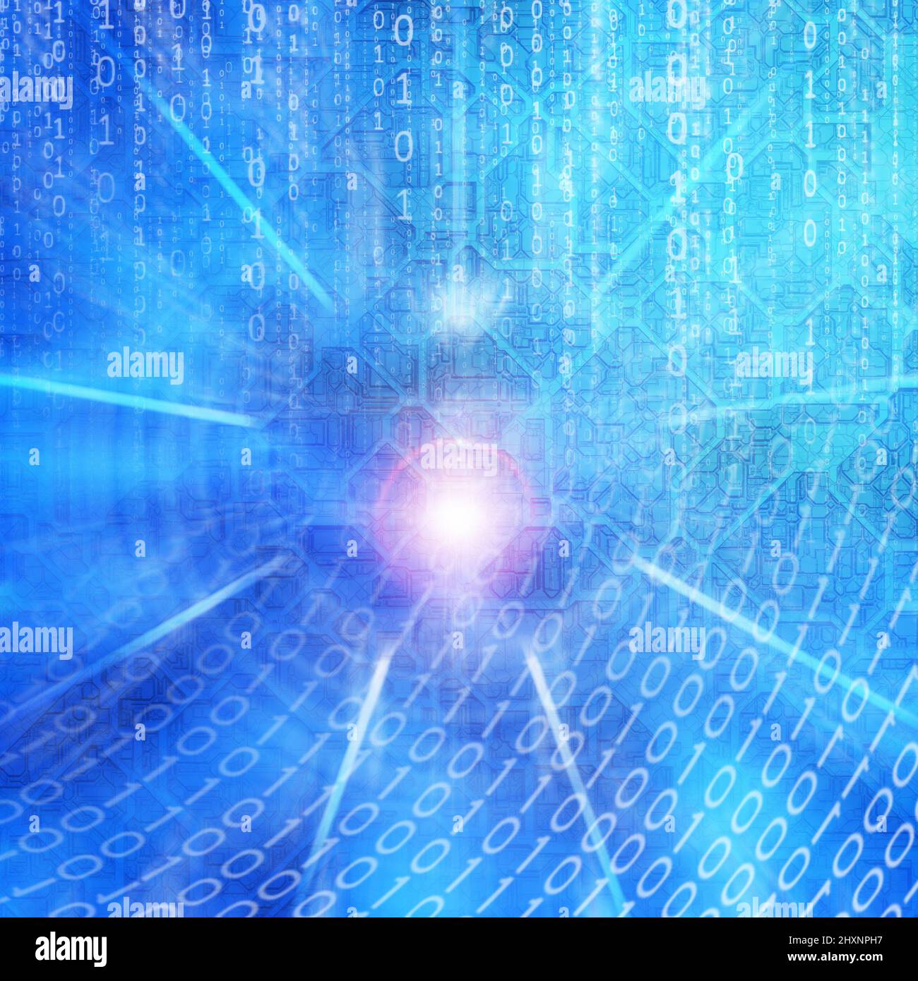 Technologie abstrakter blauer Hintergrund Stockfoto