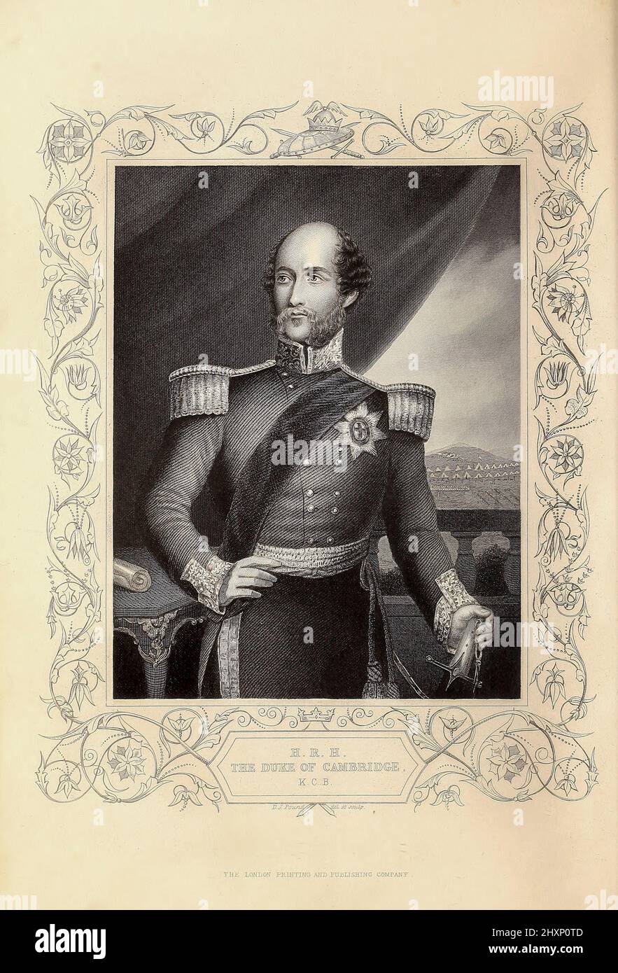 Der Herzog von Cambridge der Krimkrieg (1853-1856), aus dem Buch "die Geschichte des gegenwärtigen Krieges mit Russland: Geben vollständige Details der Operationen der alliierten Armeen" von Henry Tyrrell, Erscheinungsdatum 1858 Verlag [London] : The London Printing and Publishing Company (Limited) Stockfoto