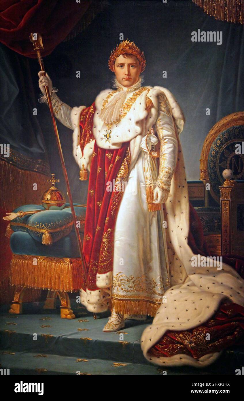 Porträt Kaiser Napoleons I. nach Atelier von Francois Pascal Simon, Baron Gérard (1770-1837) Stockfoto