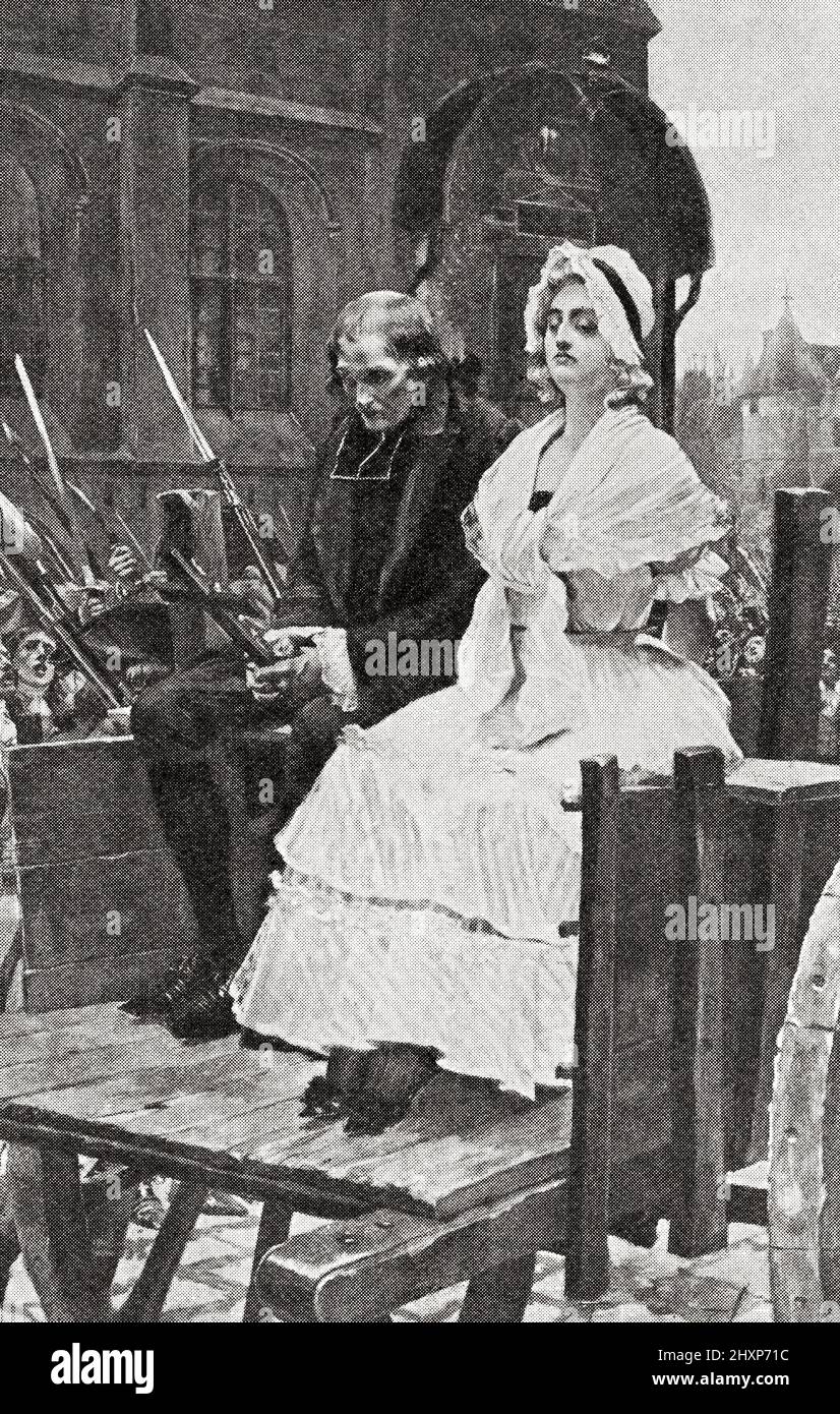 Marie Antoinette Warum Wurde Sie Hingerichtet Marie-Antoinette im Tumbrill auf dem Weg zur Hinrichtung durch