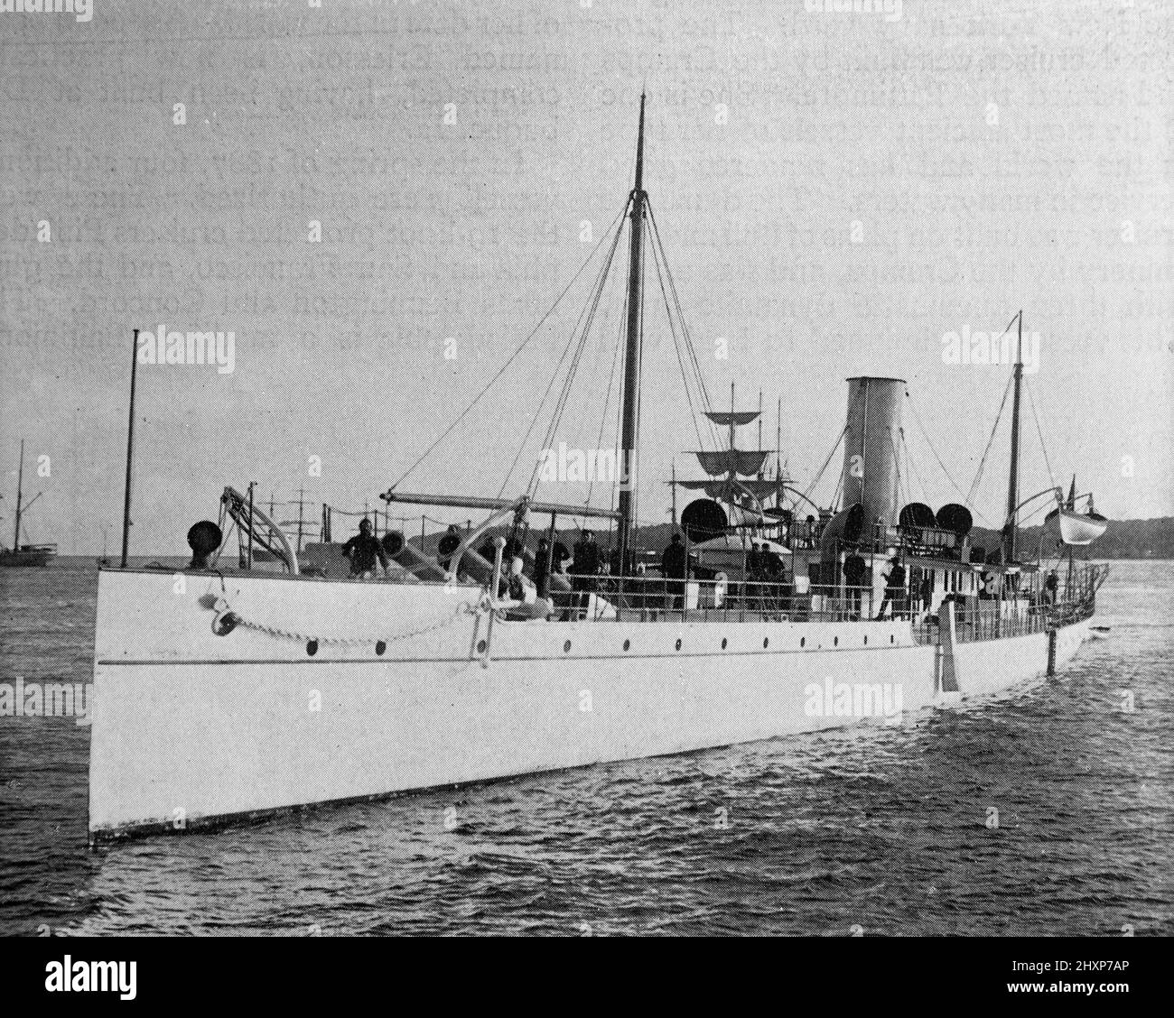 Dynamit Cruiser USS Vesuvius. Schwarz-Weiß-Fotografie, aufgenommen um 1890s Stockfoto