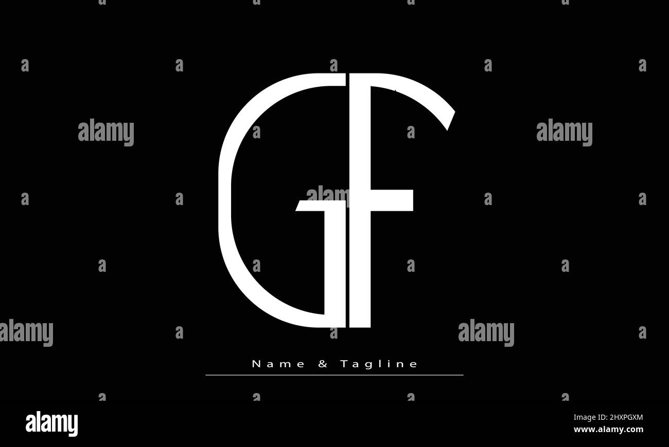 Buchstaben Buchstaben Initialen Monogramm Logo GF , FG Stock Vektor