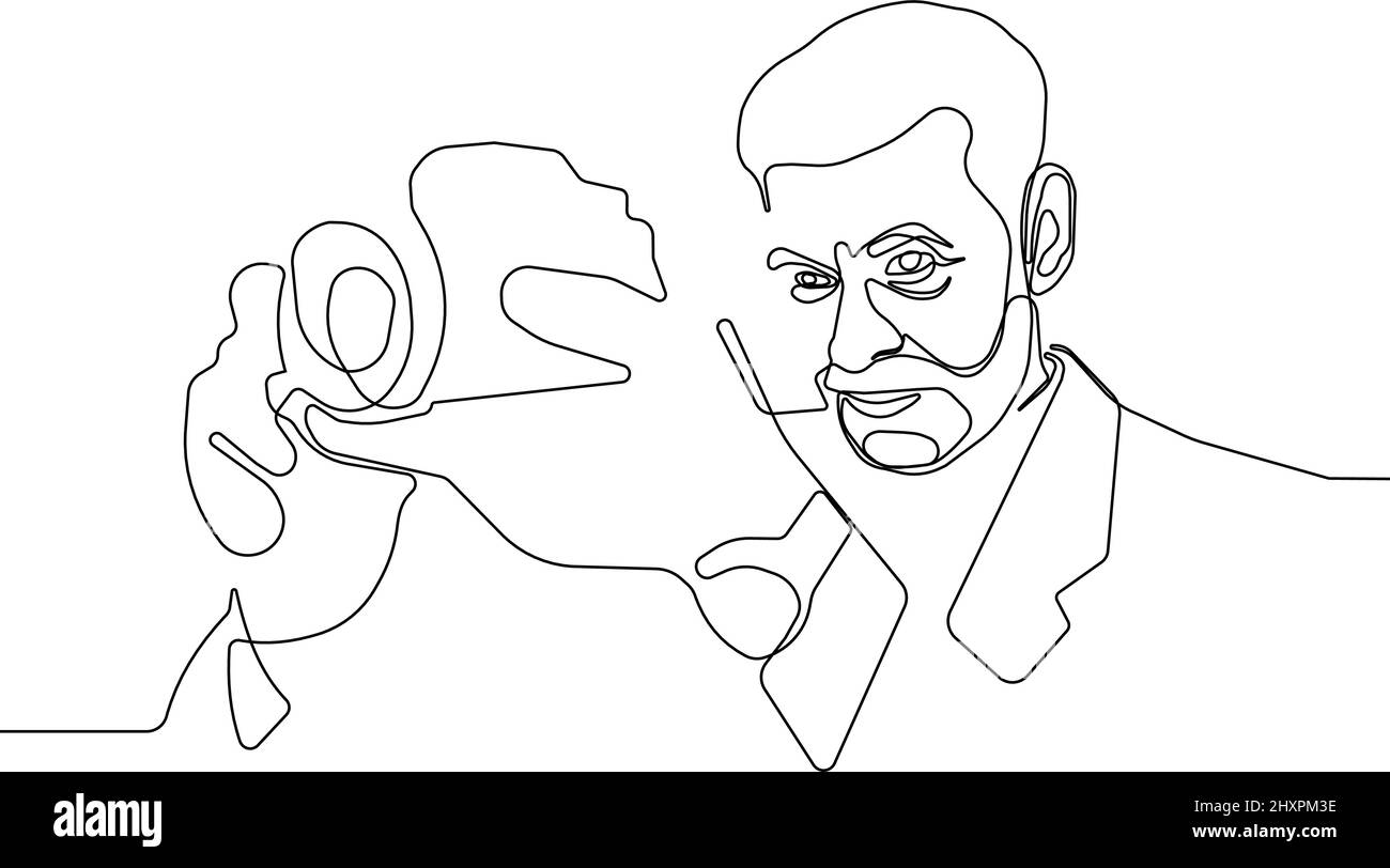 Mann, der Foto-Vektor, Charakter mit Kamera Stock Vektor