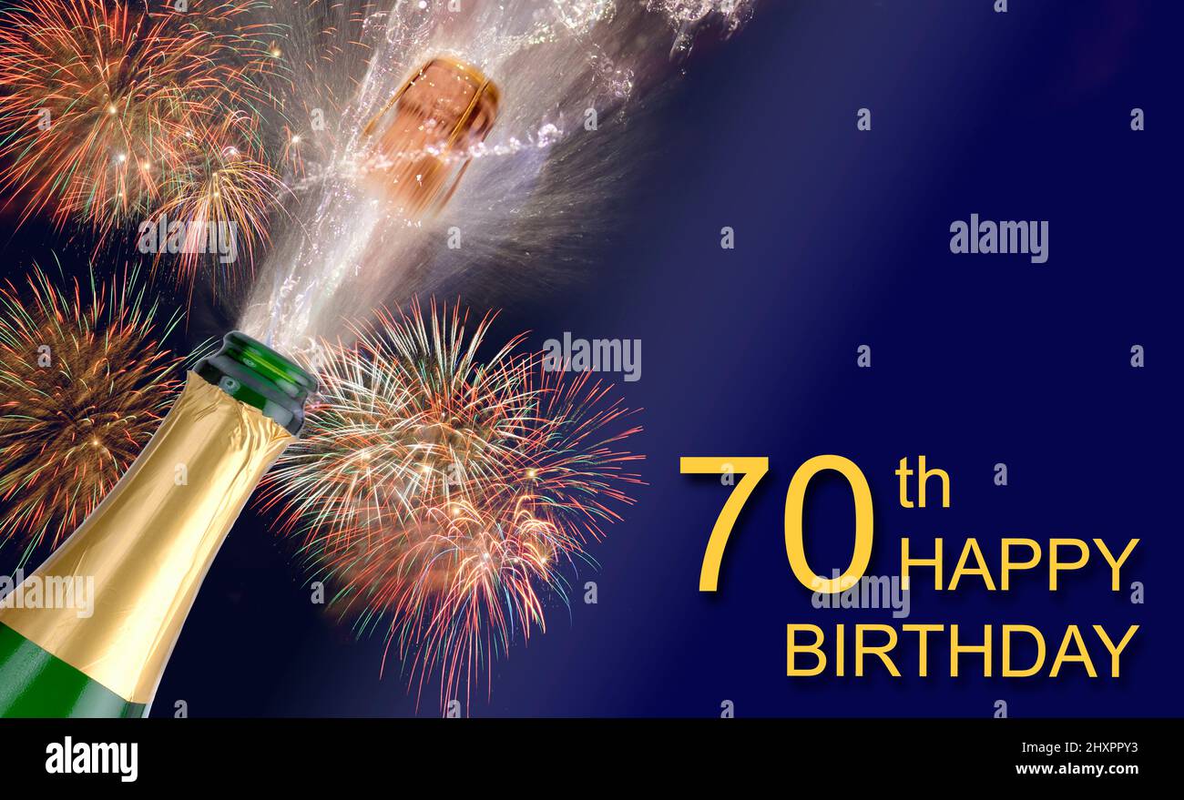 Herzlichen Glückwunsch zum 70.. Geburtstag Stockfoto