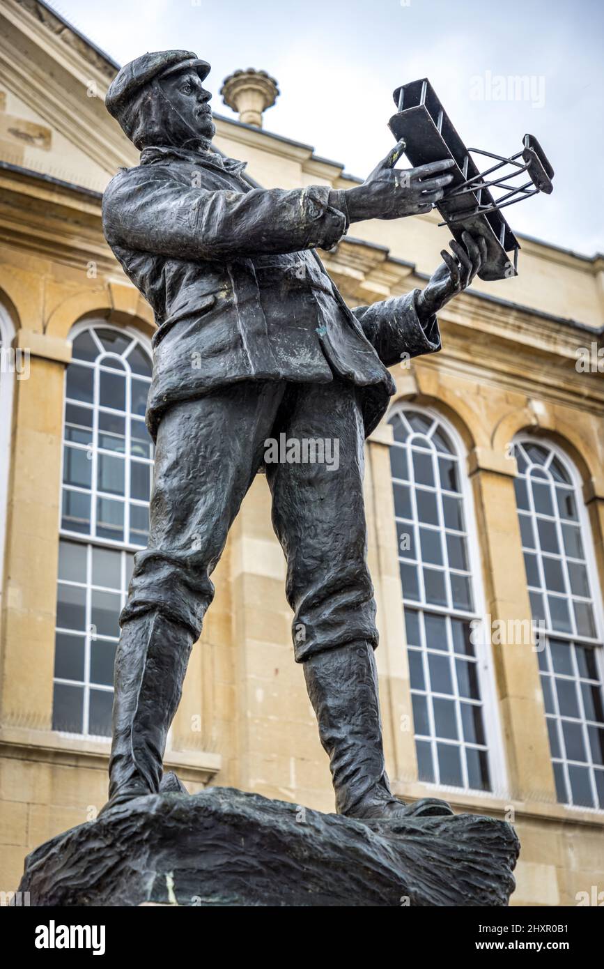 Statue von Charles Rolls, Monmouth, Wales Stockfoto