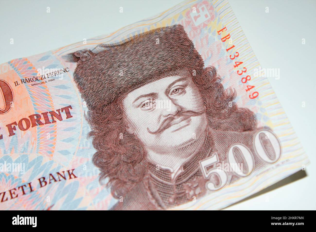 Ungarische 500 Forint Banknoten Stockfoto