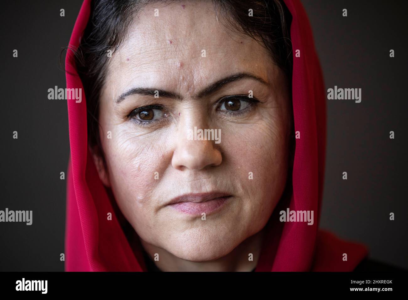 Fawzia Koofi, ehemalige Abgeordnete des afghanischen Parlaments, ist die erste stellvertretende Sprecherin überhaupt, die in diesem Jahr mit dem Anna Politkovskaya Award ausgezeichnet wurde Stockfoto