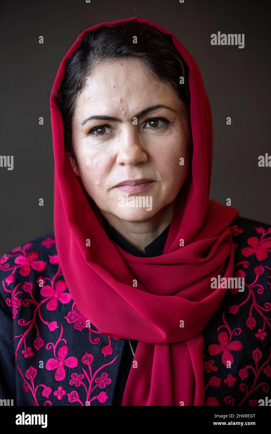 Fawzia Koofi, ehemalige Abgeordnete des afghanischen Parlaments, ist die erste stellvertretende Sprecherin überhaupt, die in diesem Jahr mit dem Anna Politkovskaya Award ausgezeichnet wurde Stockfoto