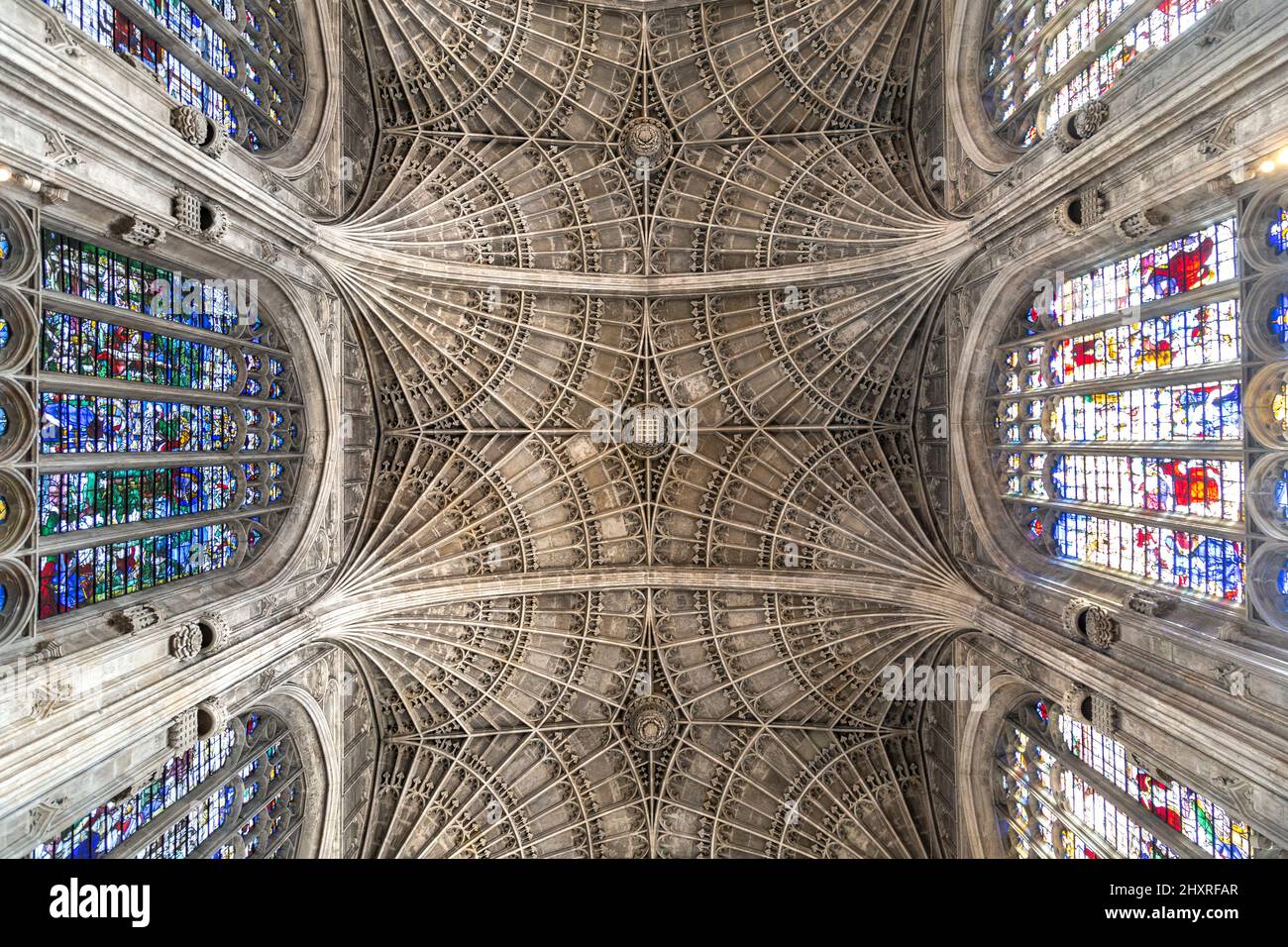 Innenraum der King's College Chapel an der Cambridge University, Cambridge, Großbritannien Stockfoto