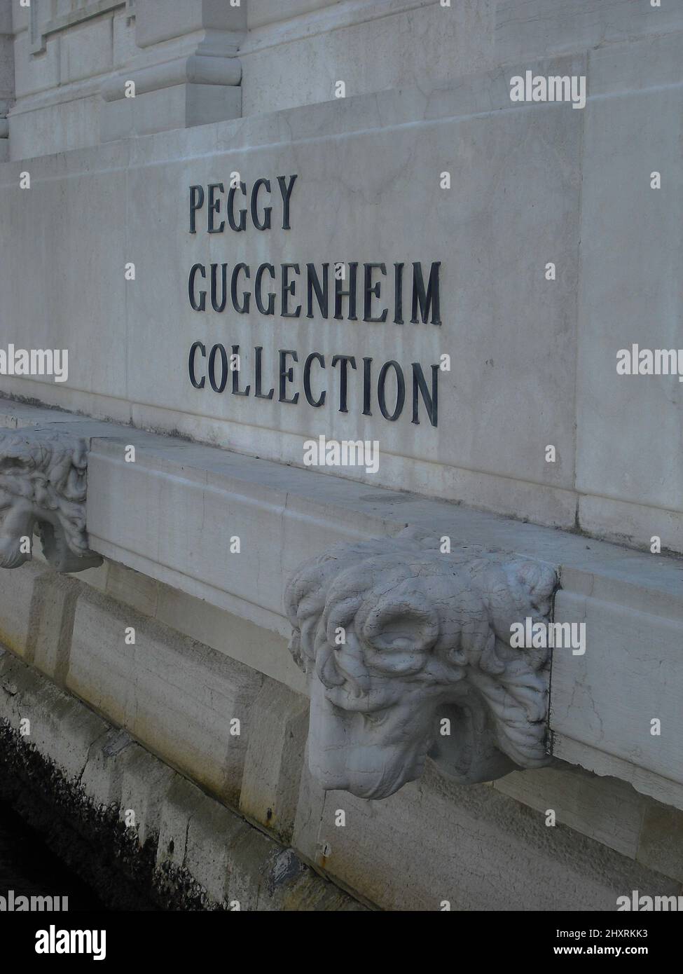 Nahaufnahme der Peggy Guggenheim Collection in Venedig Italien Stockfoto