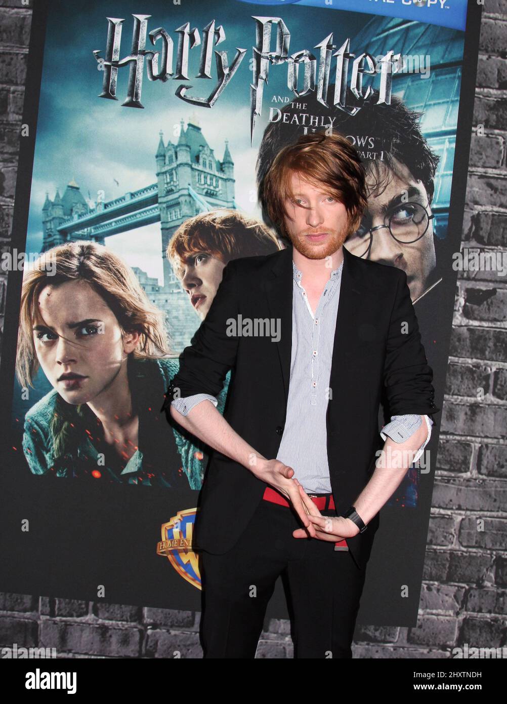 Domhnall Gleeson bei Harry Potter: The Exhibition Grand Opening im Discovery Times Square Exposition Center in New York, USA. Stockfoto