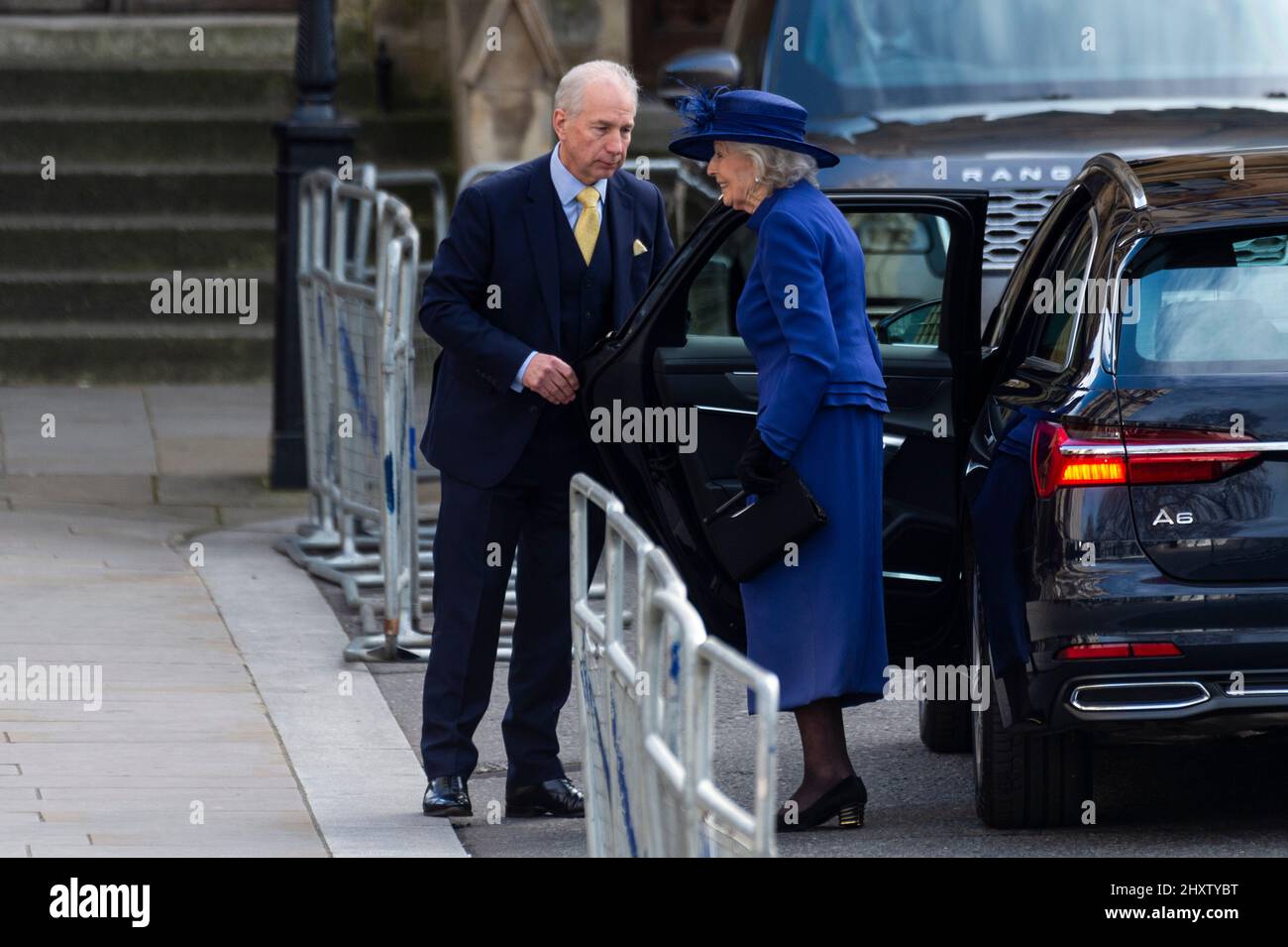 London, Großbritannien. 14. März 2022. Prinzessin Alexandra, die Cousine der Königin, kommt beim Commonwealth Service in Westminster Abbey an, der seit 1972 stattfindet und die Menschen und Kulturen der 54 Commonwealth-Nationen feiert. Die Königin, die sich vor kurzem von Covid-19 erholt hatte, war nicht anwesend und der Prinz von Wales vertrat sie. Kredit: Stephen Chung / Alamy Live Nachrichten Stockfoto