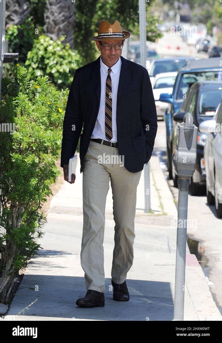 Jeff Goldblum hat ein Mittagessen in der Limonade, Los Angeles. Stockfoto