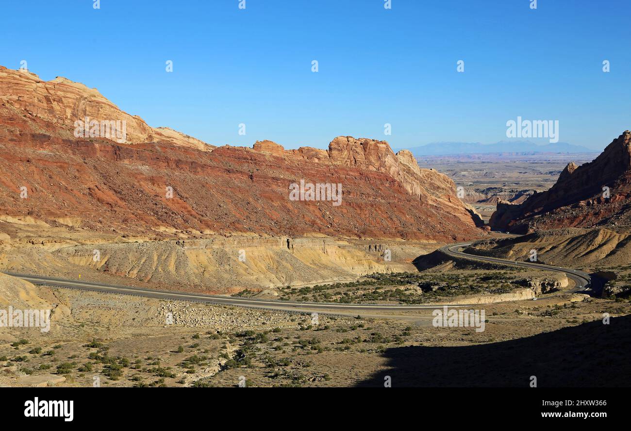 Red Cliffs in beschmutzt Wolf Canyon, Utah Stockfoto
