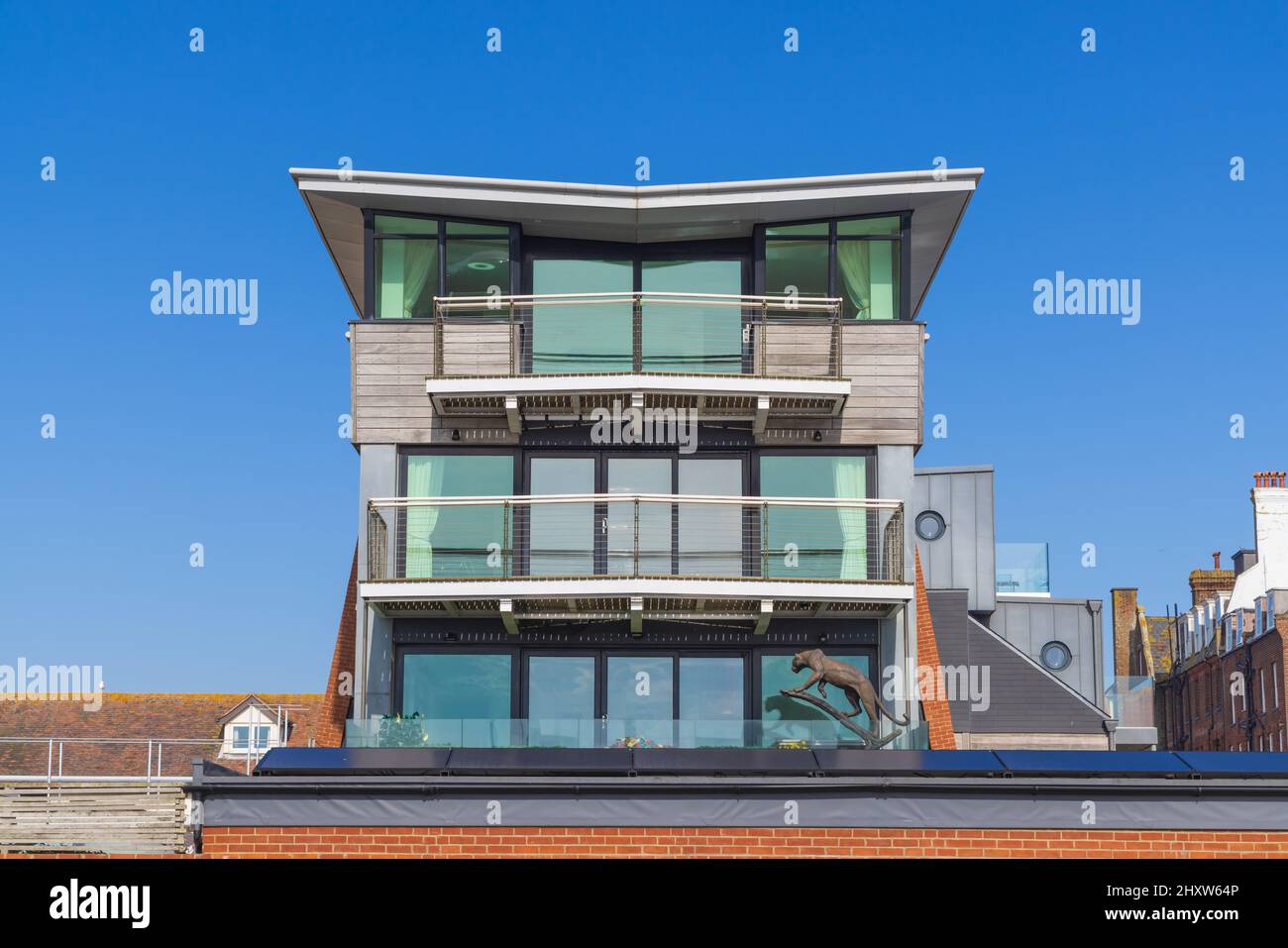 Ein luxuriöses Haus am Meer in Aldeburgh. VEREINIGTES KÖNIGREICH Stockfoto