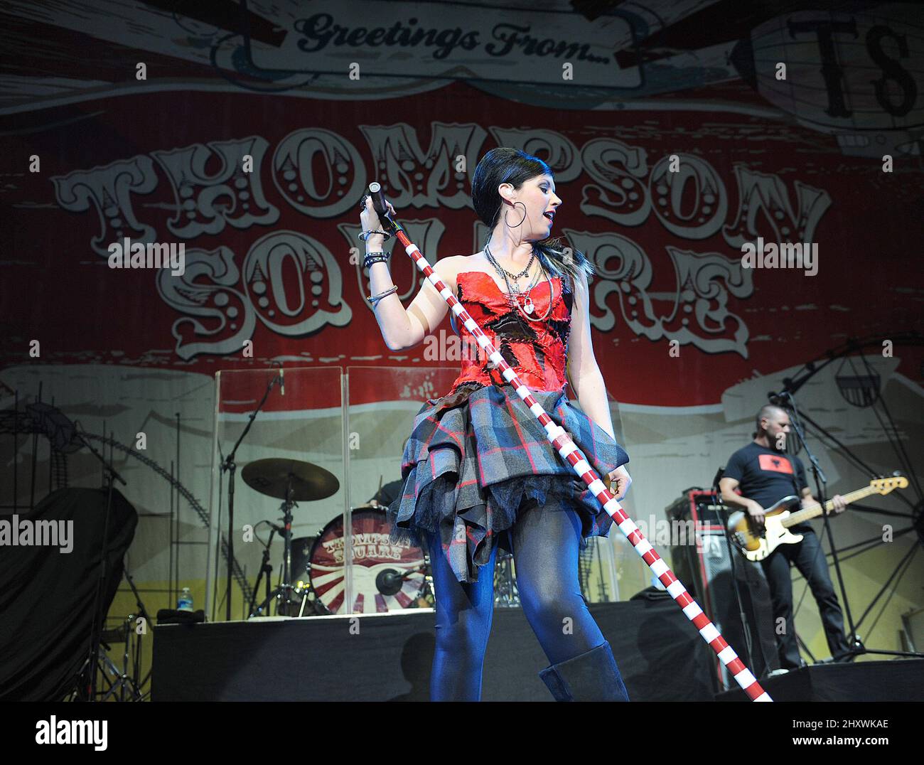 Shawna Thompson, Thompson Square tritt im Farm Bureau Live im Virginia Beach Amphitheater auf. Stockfoto