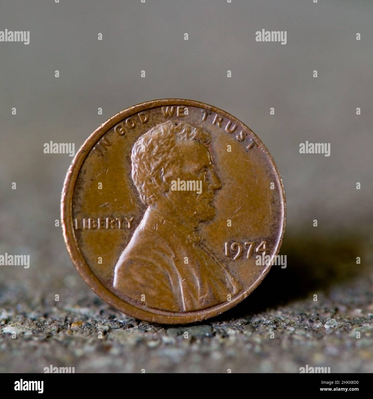 US Penny Coin, Lincoln Cent Stockfoto