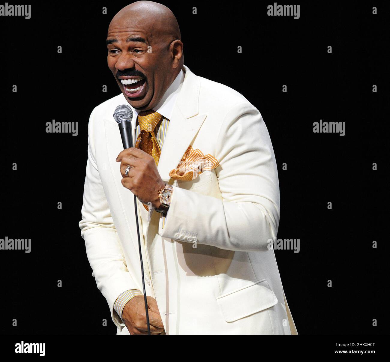 Steve Harvey während der Grand Finale Tour 2012 im Durham Performing Arts Center, North Carolina Stockfoto