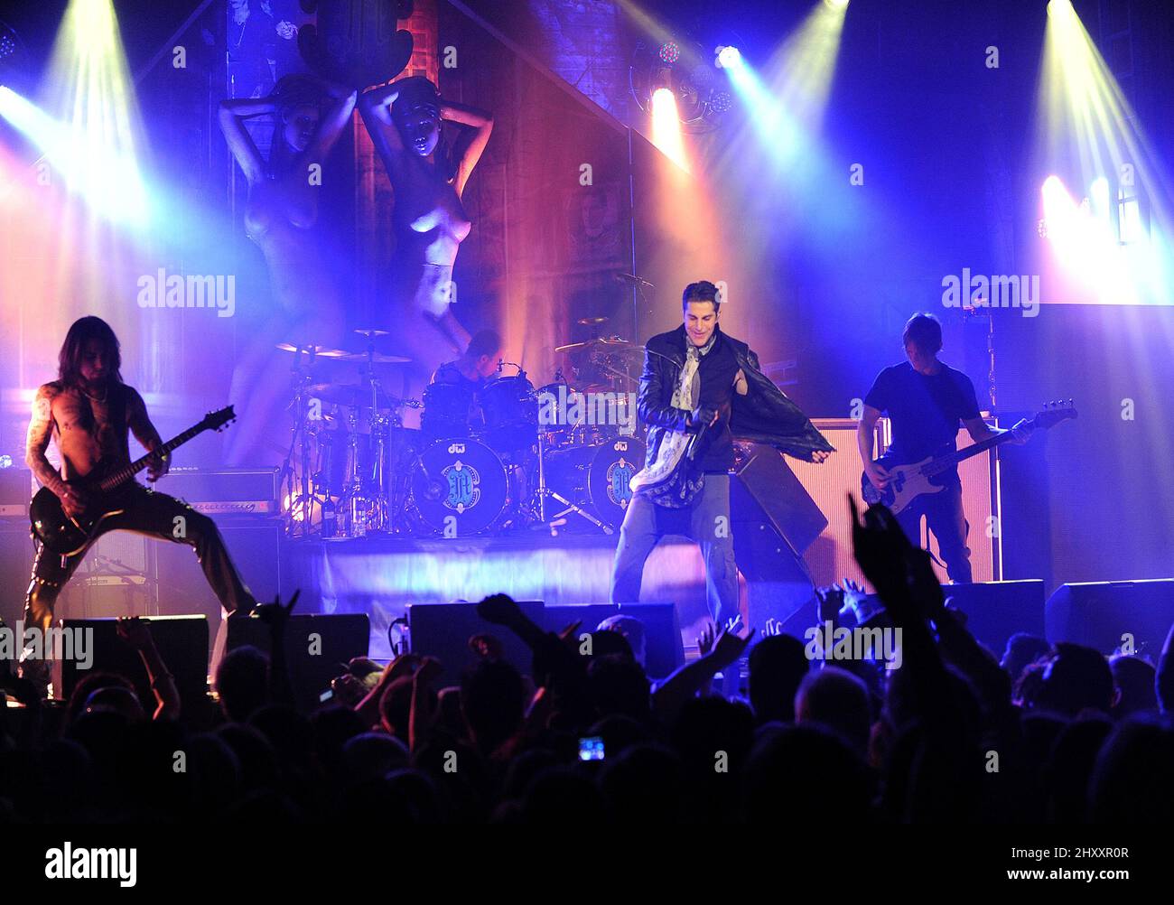 Perry Farrell, Dave Navarro, Stephen Jenkins, Chris Chaney von Jane's Addiction während ihrer Tour 2012 im House of Blues, Myrtle Beach Stockfoto