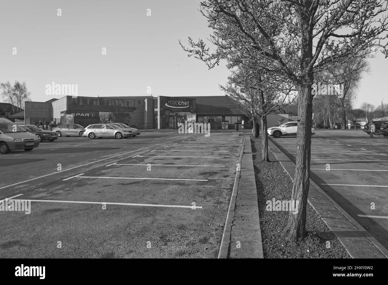 Die Road Chef Motorway Service Station in Chester Stockfoto