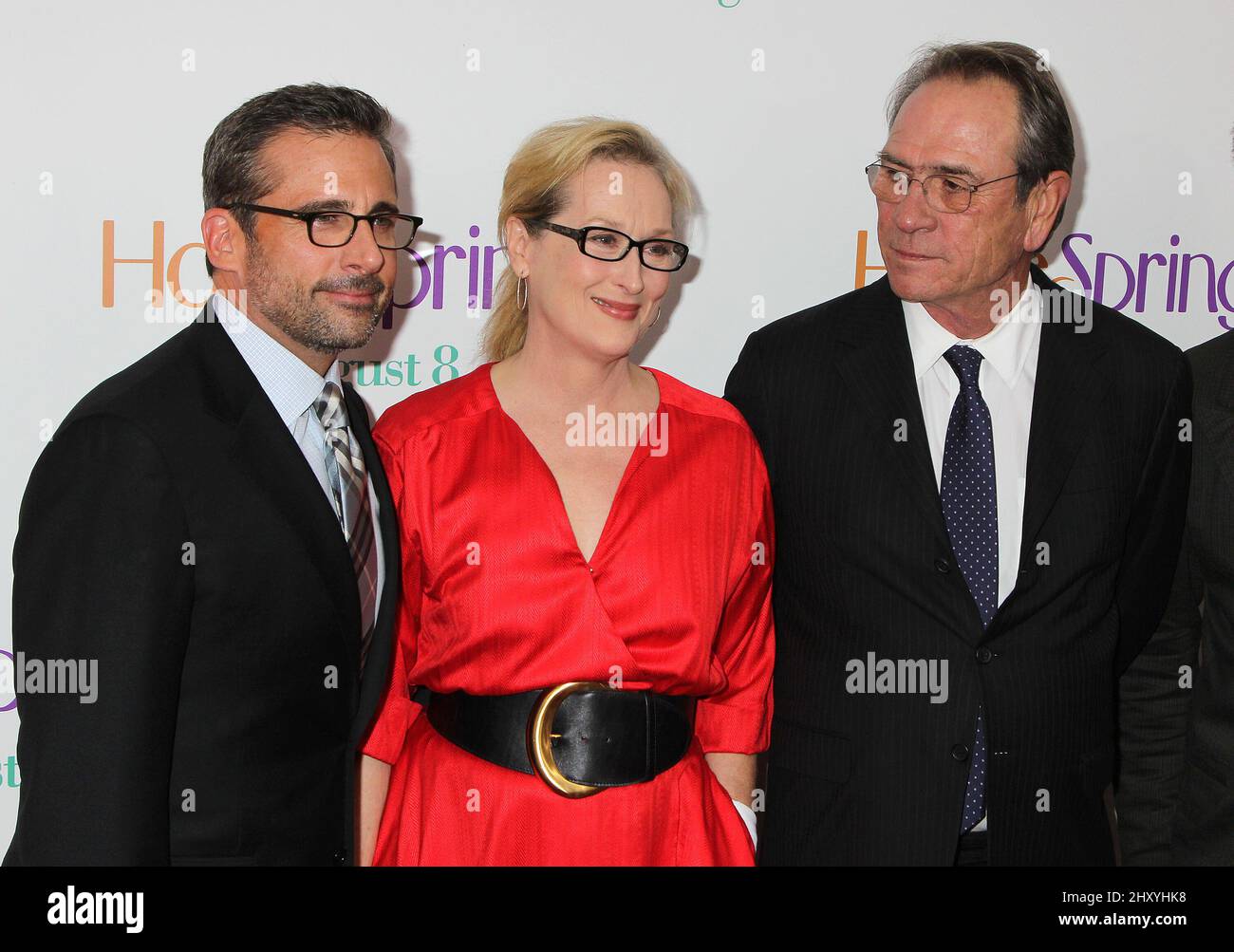 Tommy Lee Jones, Meryl Streep & Steve Carell bei der New Yorker Premiere von „Hope Springs“ Steven Bergman Stockfoto