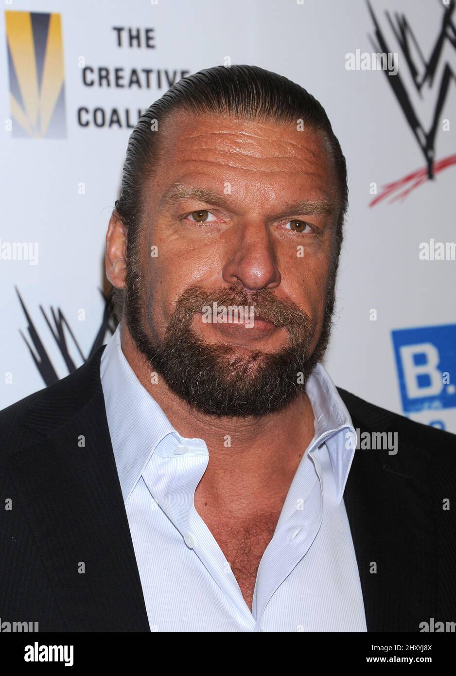 Triple H nimmt an der WWE SummerSlam VIP Kick-Off Party im Beverly Hills Hotel, Los Angeles, Kalifornien, Teil. Stockfoto