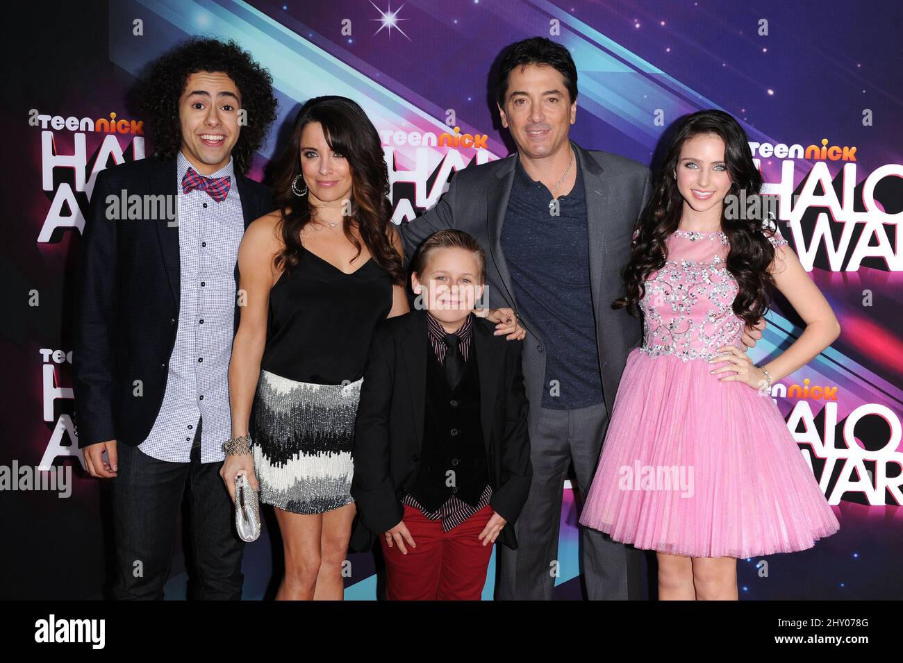 Ramy Youssef, Alanna Ubach, Scott BAIO, Ryan Newman und Jackson Brundage bei der Ankunft bei den Halo Awards 2012 im Hollywood Palladium in Los Angeles. Stockfoto