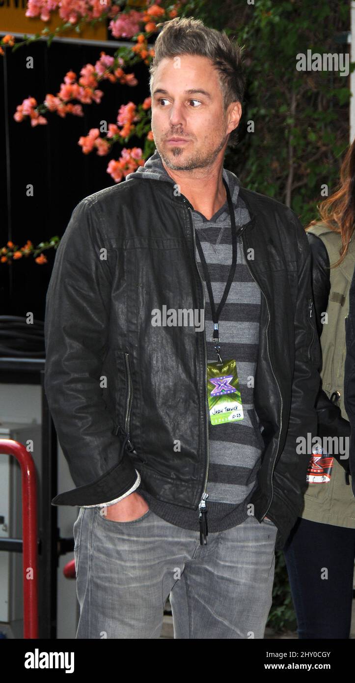 Jason Trawick bei der Pressekonferenz zum Saisonfinale „The X Factor“ in der CBS Television City in Los Angeles, USA. Stockfoto