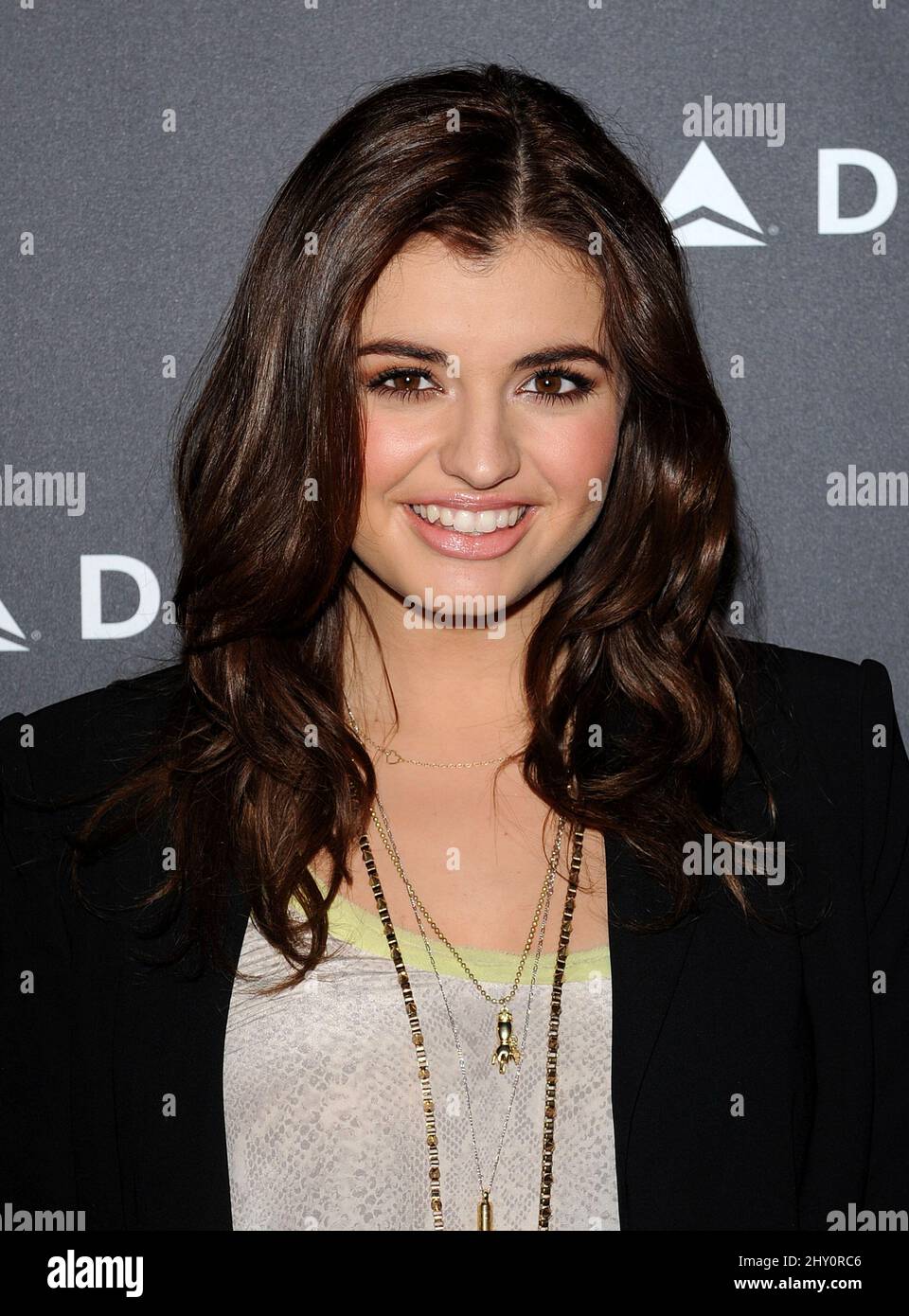 Rebecca Black nimmt an einer Veranstaltung von Delta Airlines zur Feier der LA Music Industry in Los Angeles, Kalifornien, Teil. Stockfoto