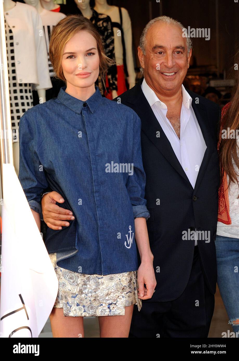 Kate Bosworth und Sir Philip Green Topshop Topman - Store Opening-Veranstaltung im Topshop Store The Grove Stockfoto