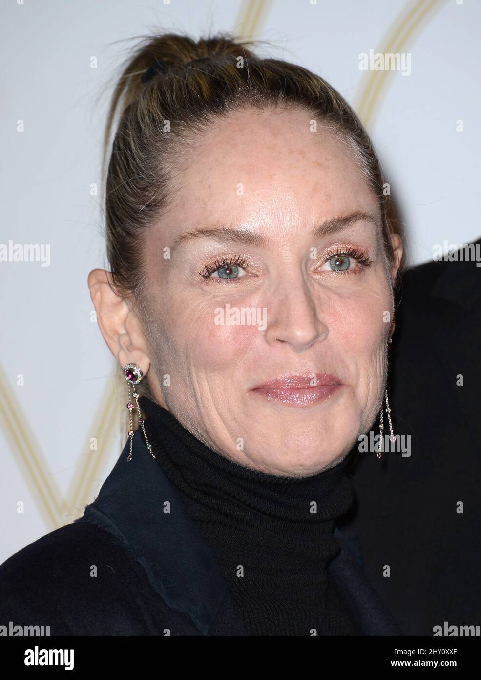 Sharon Stone nimmt an der Elton John AIDS Foundation Party im Selma House in West Hollywood, Kalifornien, Teil. Stockfoto