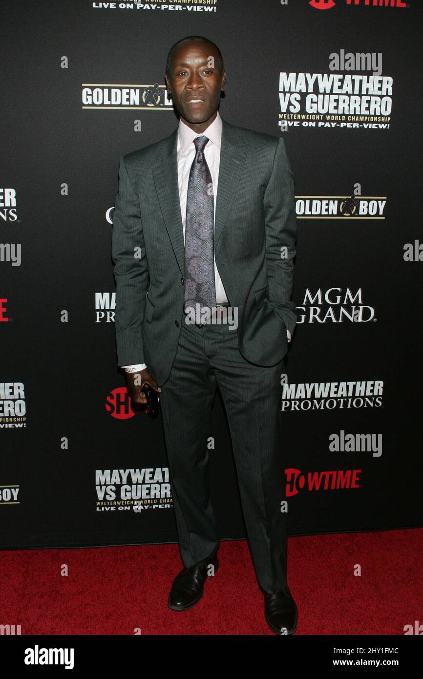 Don Cheadle nimmt an der VIP Pre-Fight Party am 1. Mai Teil: Mayweather VS Guerrero, MGM Grand Garden Arena in Las Vegas, USA. Stockfoto