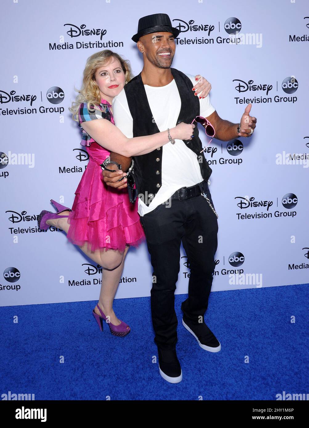 Kirsten Vangsness & Shemar Moore bei der Disney Media Networks International Upfronts im Disney Studio Lot in Los Angeles, USA. Stockfoto