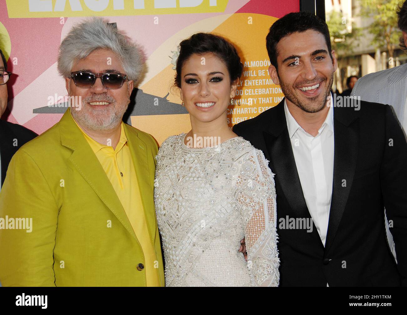 Pedro Almodovar, Blanca Suarez und Miguel Angel Silvestre nehmen 2013 am Los Angeles Film Festival Teil „I'm so excited“ Opening Night Gala Premiere im Regal Cinemas L.A. Leben in Los Angeles, Kalifornien Stockfoto