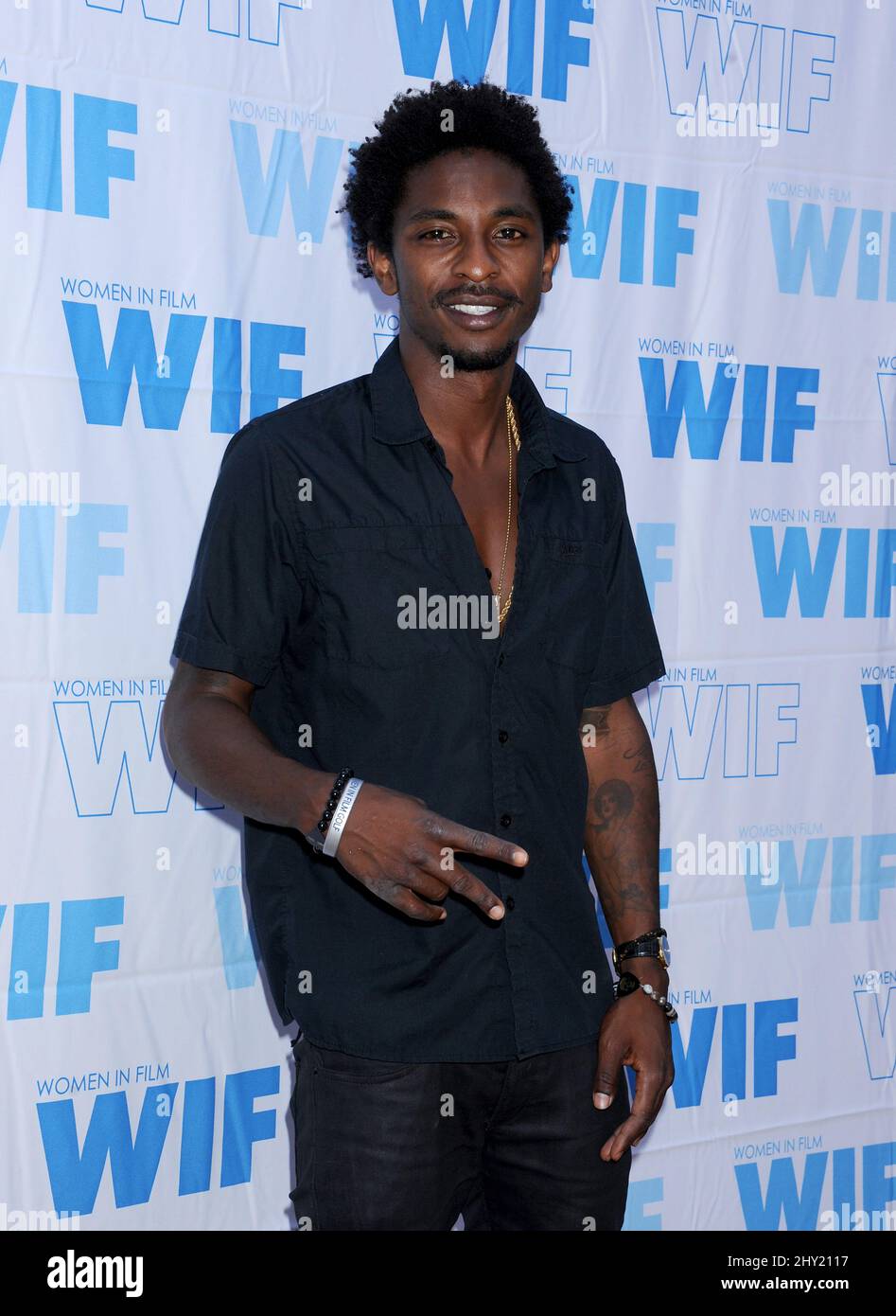 Shwayze beim jährlichen Malibu Celebrity Golf Classic 16. von Women in Film im Malibu Golf Club in Kalifornien, USA. Stockfoto