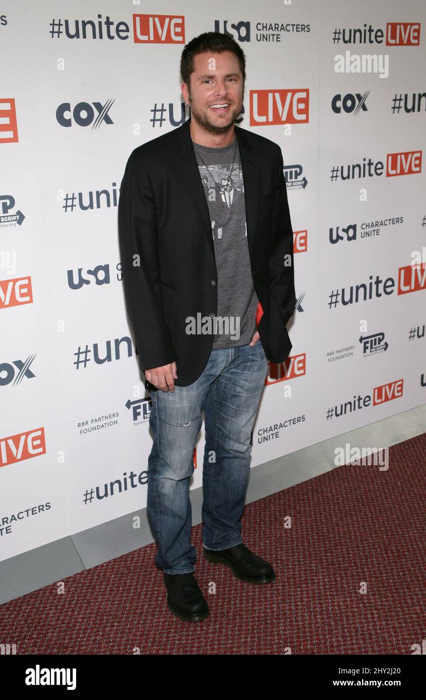 James Roday nimmt an der UniteLIVE: The Concert to Rock Out Bullying im Thomas & Mack Center in Las Vegas, USA, Teil. Stockfoto