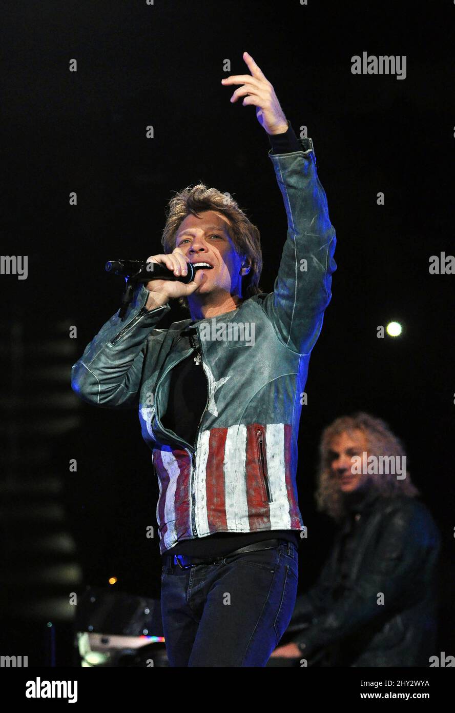 Bon Jovi tritt während seiner „because We Can“-Tour in der PNC Arena auf Stockfoto