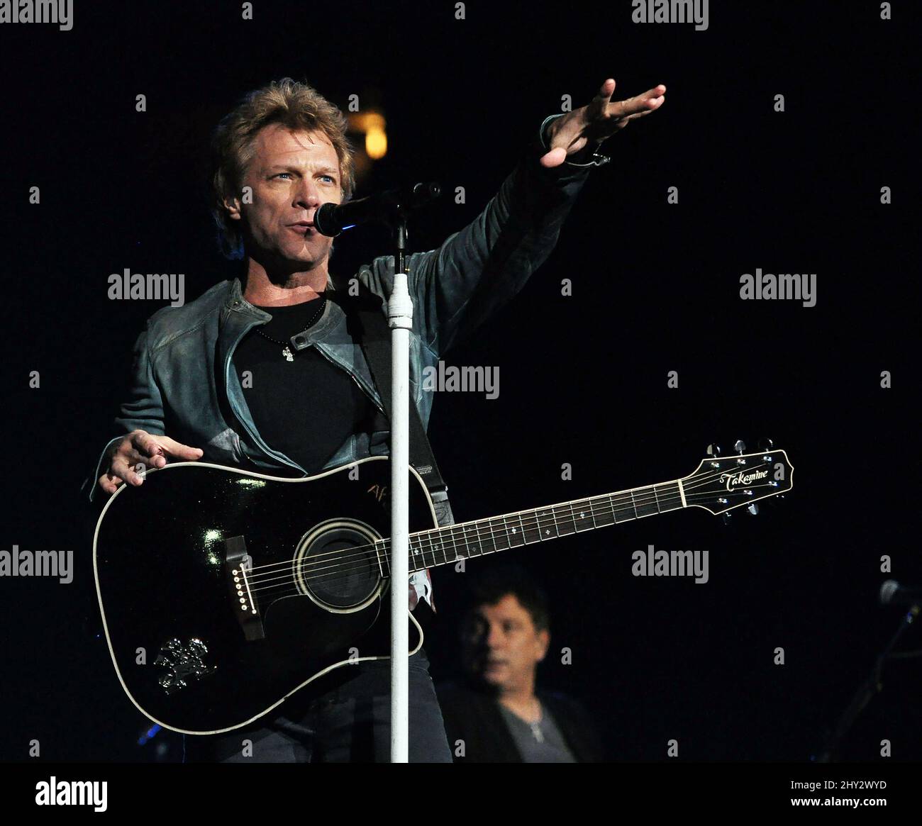 Bon Jovi tritt während seiner „because We Can“-Tour in der PNC Arena auf Stockfoto