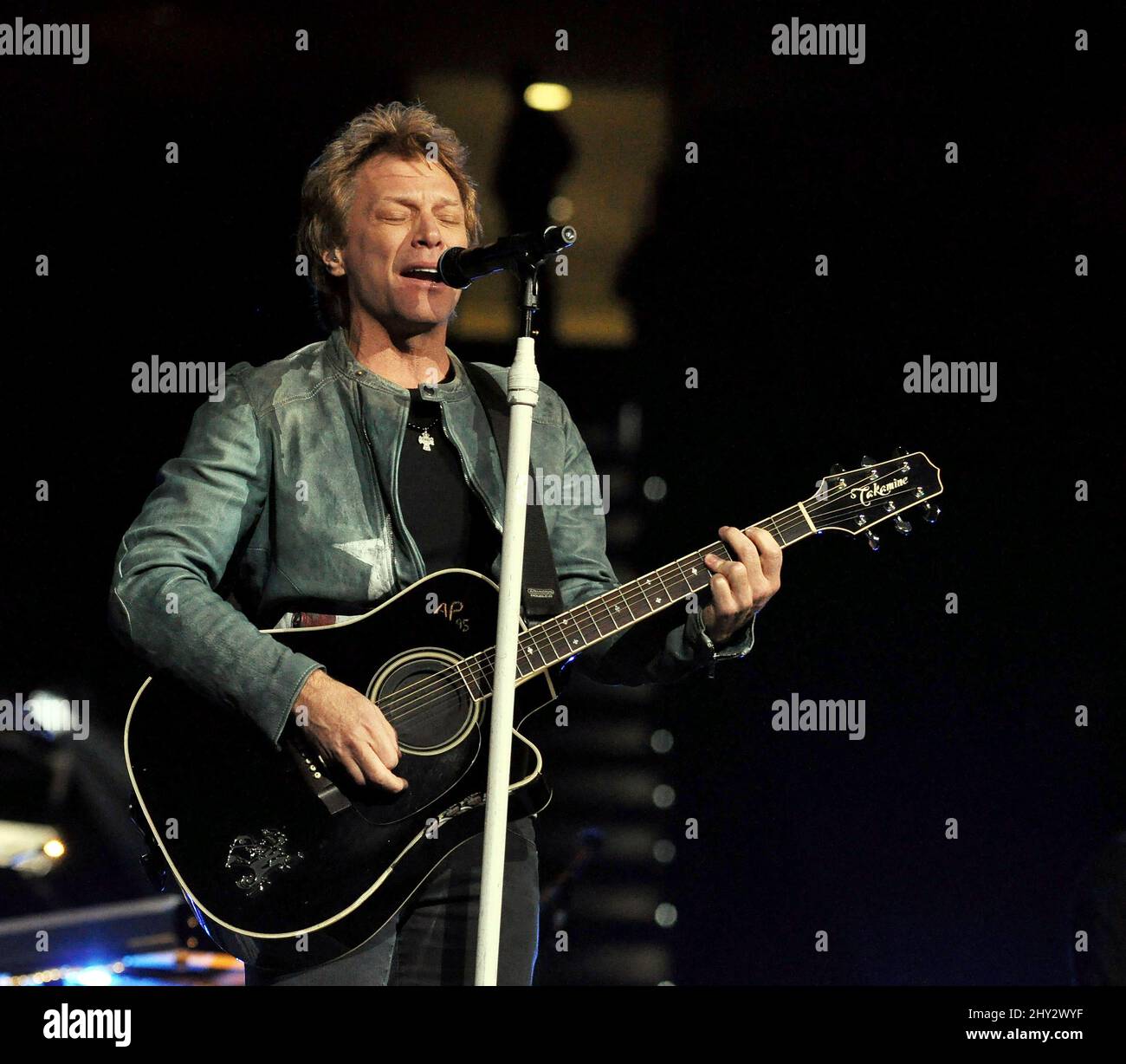 Bon Jovi tritt während seiner „because We Can“-Tour in der PNC Arena auf Stockfoto