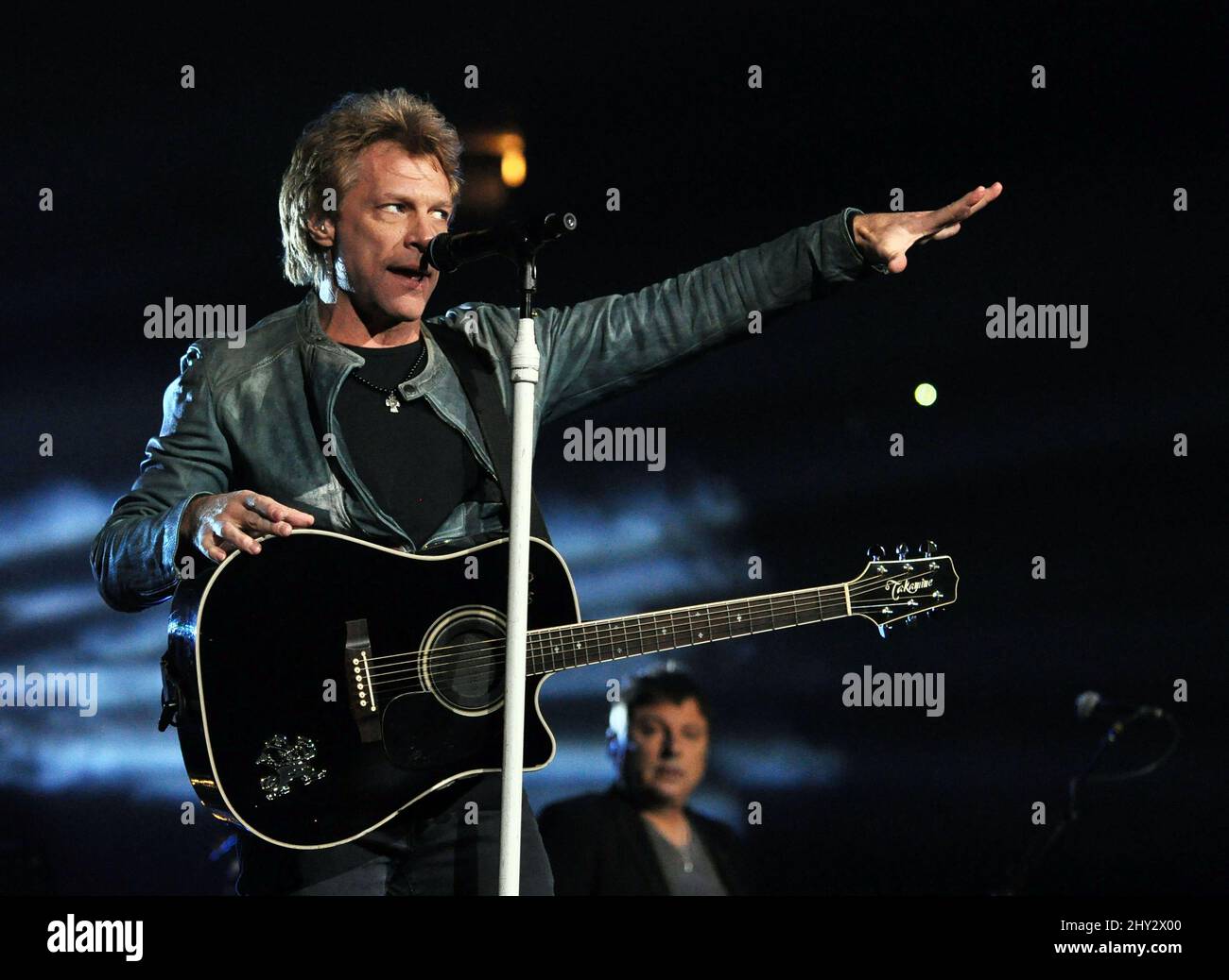 Bon Jovi tritt während seiner „because We Can“-Tour in der PNC Arena auf Stockfoto