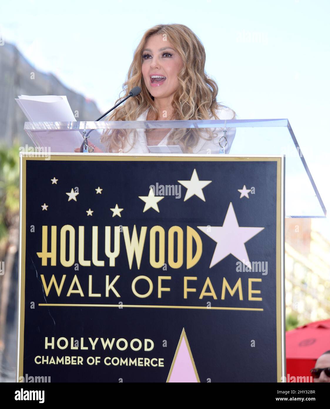 Thalia Sodi wird mit Einem Star auf dem Hollywood Walk of Fame geehrt Stockfoto