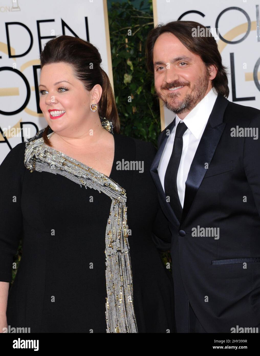 Melissa McCarthy nimmt an den jährlichen Golden Globe Awards 71. Teil, die am 12. Januar 2014 im Beverly Hilton Hotel verliehen werden. Stockfoto