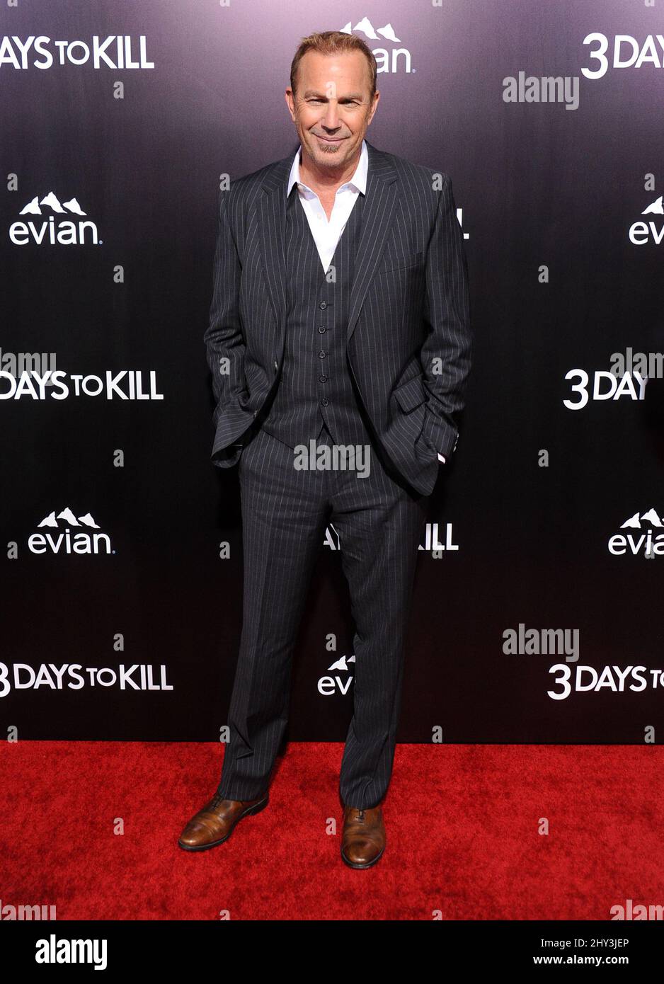 Kevin Costner bei der US-Premiere „3 Days to Kill“ im ArcLight Theater in Los Angeles, USA. Stockfoto