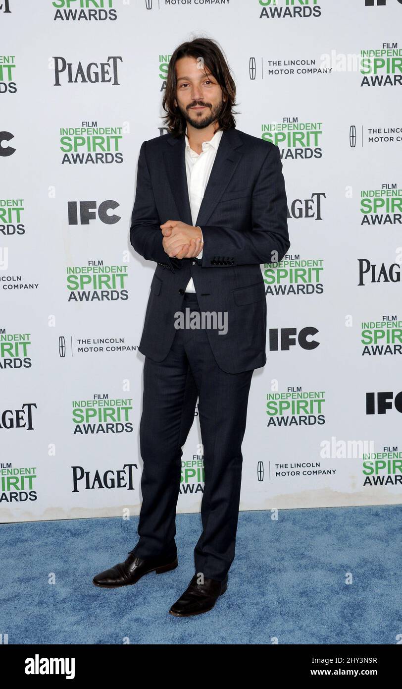 Diego Luna nimmt an den Film Independent Spirit Awards 2014 Teil Stockfoto