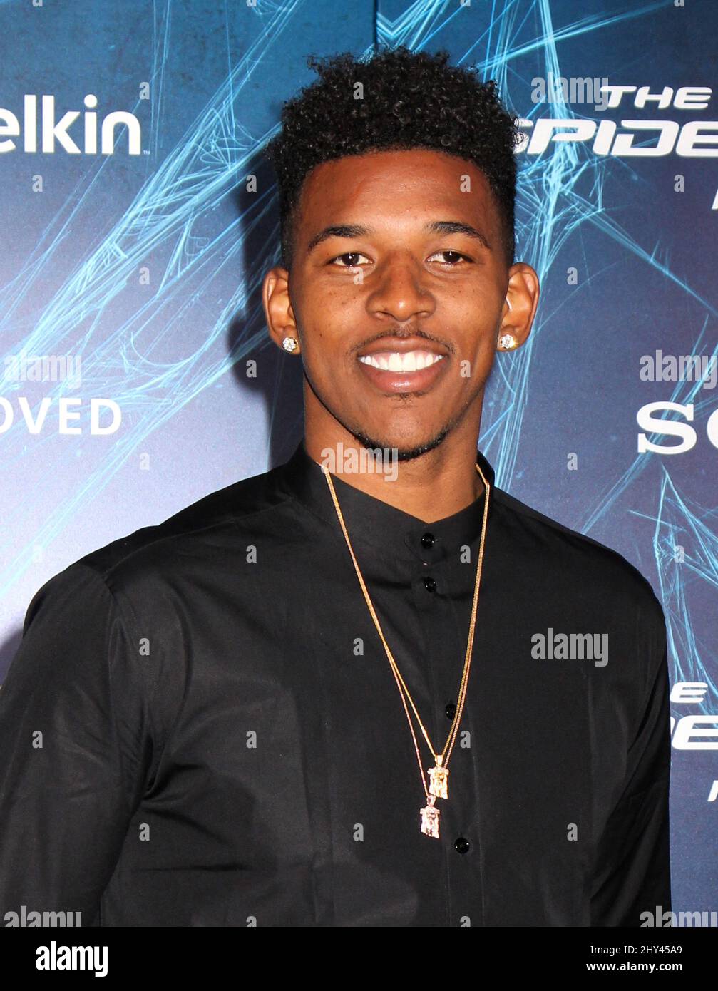 Nick Young nimmt an der Premiere von „The Amazing Spider-man 2“ in New York Teil Stockfoto