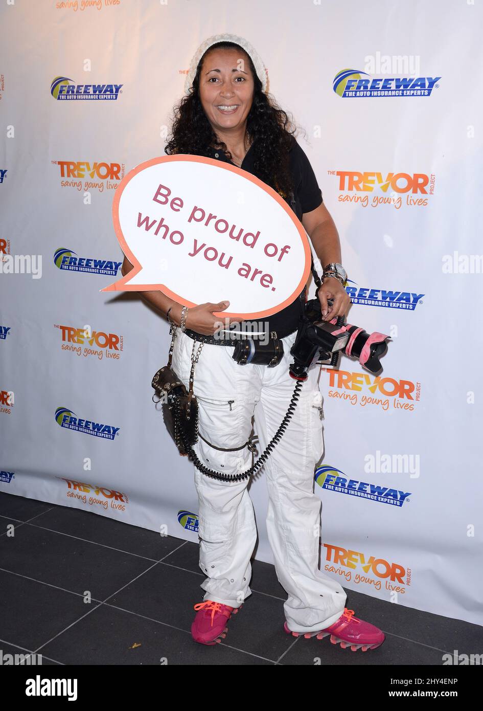 Er nimmt am Trevor-Projekt NextGen Prom 2014 im Petersen Automotive Museum in Los Angeles, Kalifornien, Teil. Stockfoto