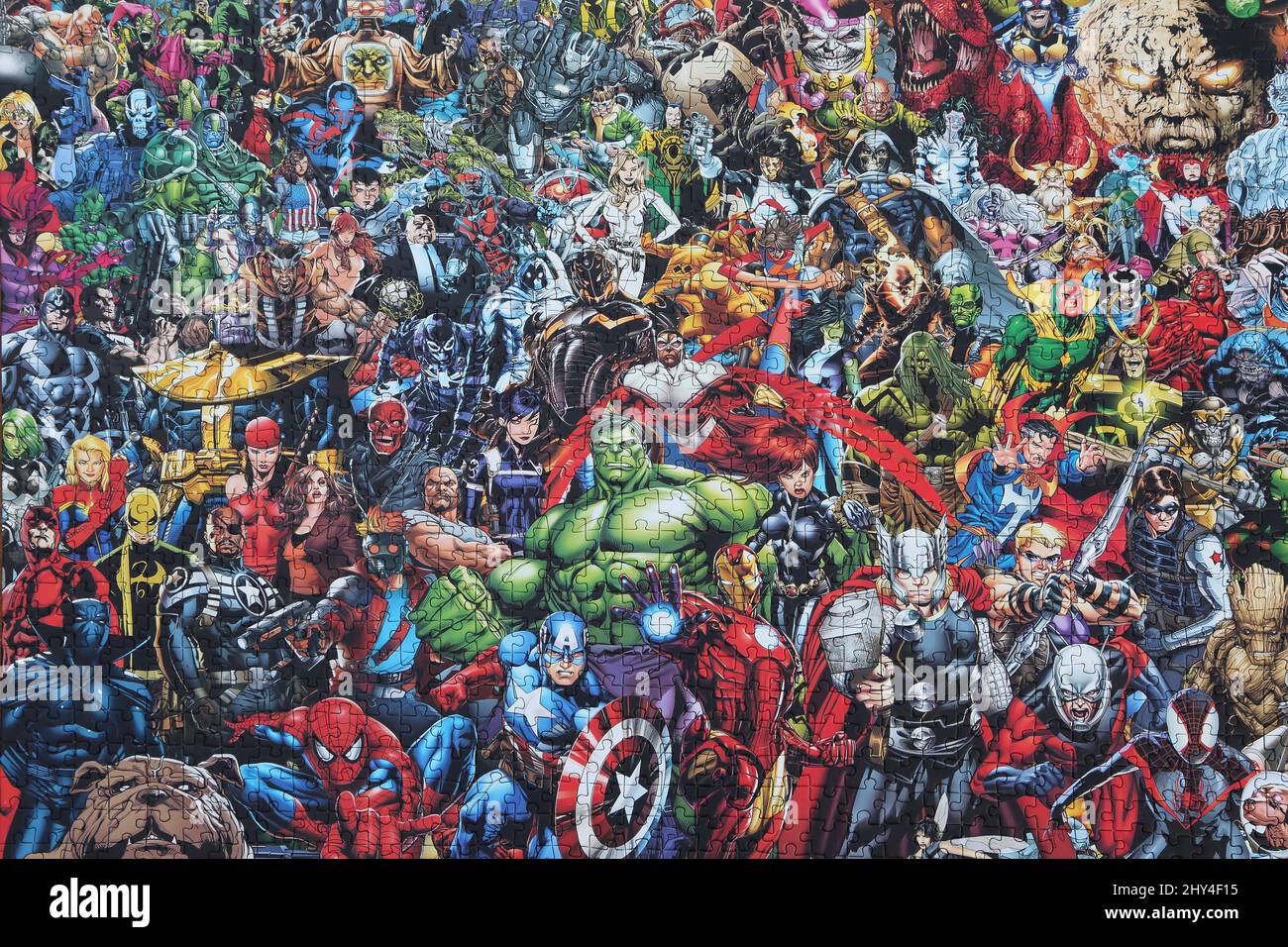 Marvel 1000 Stück Unmöglich Puzzle Stockfoto